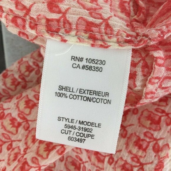 Soft Joie Daria Boho Floral Print Dress White Coral Summer Multi Size XS - Picture 8 of 8